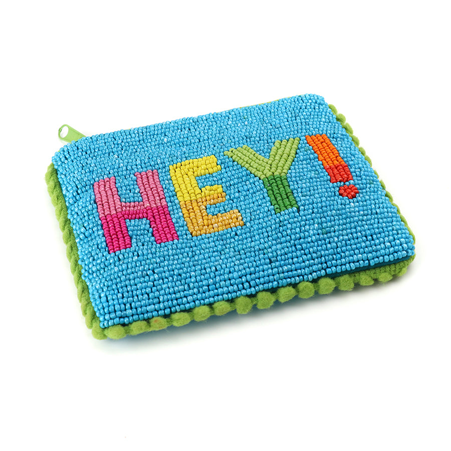 Turquoise beaded hey purse