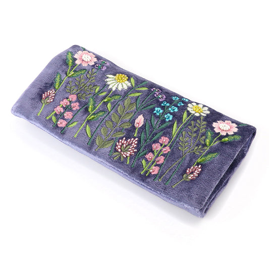 Voilet blue velvet meadow jewellery roll