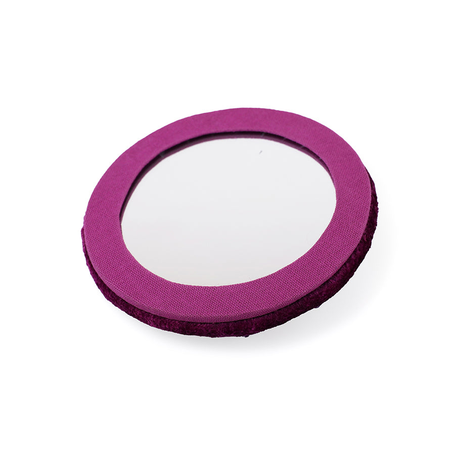 Bramble plum velvet embroidered winter blackberries compact mirror
