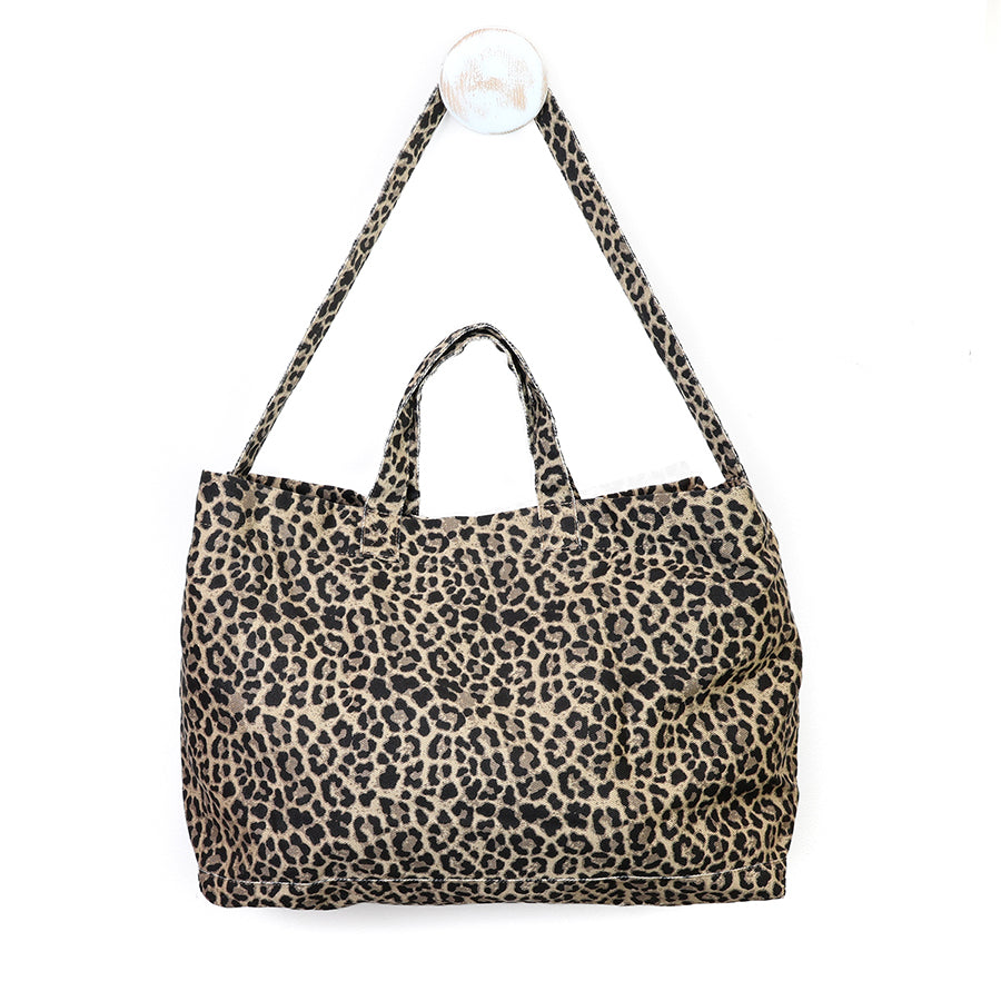 Carly leopard print overnight bag