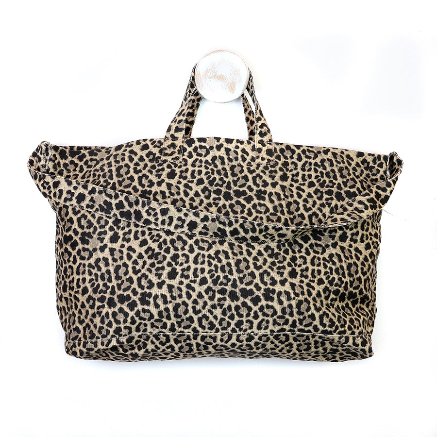 Carly leopard print overnight bag