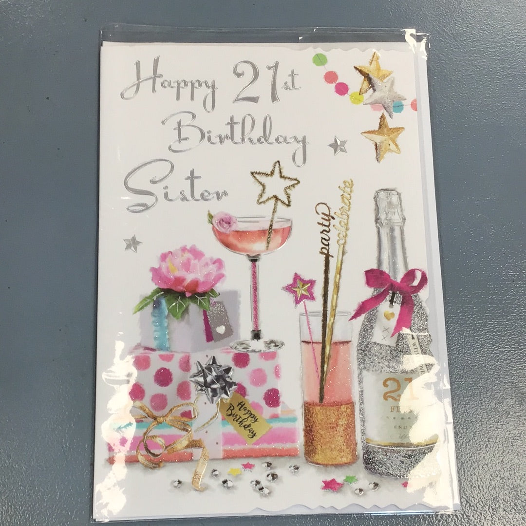 21st Sister Birthday Card - JJ