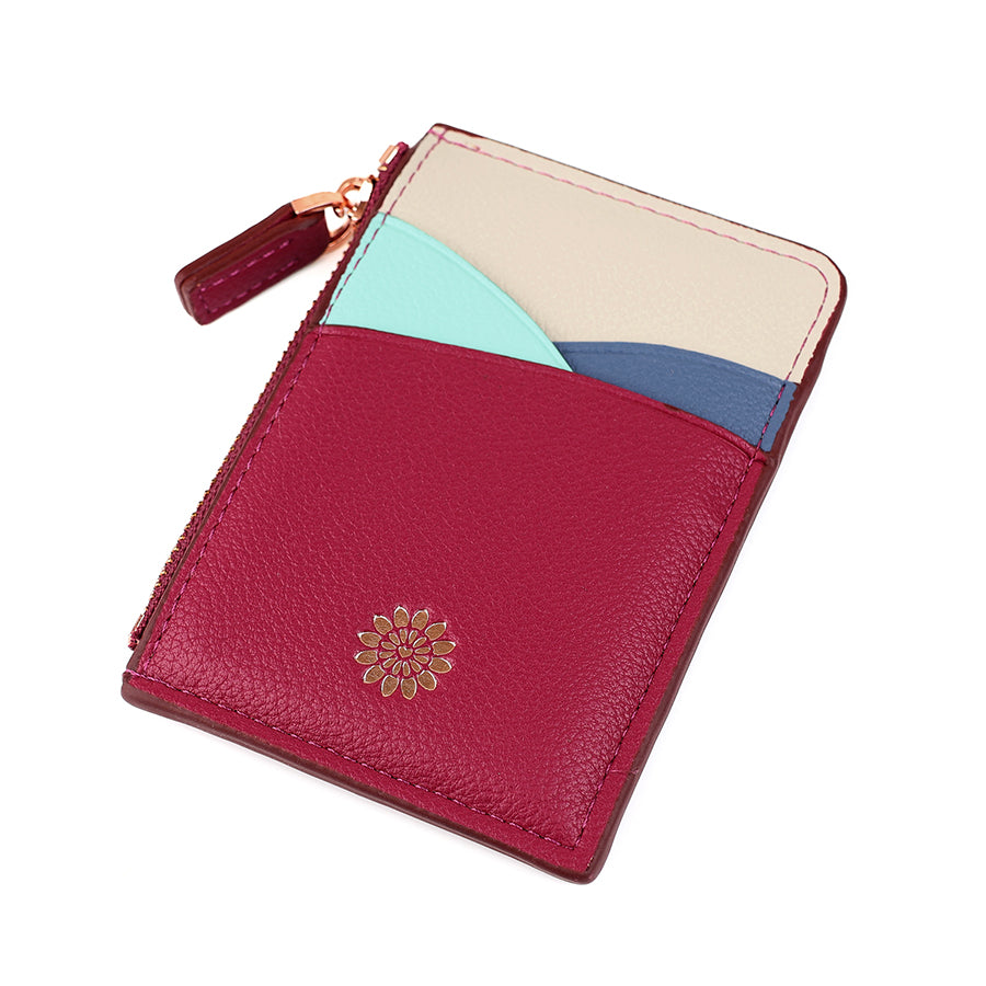 Bella raspberry pink card purse