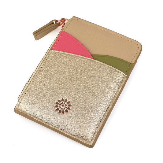 Bella gold metalic card purse