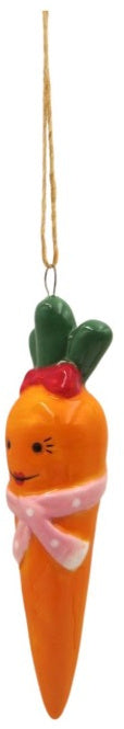 Mum Carrot Christmas Tree Decoration, 10cm