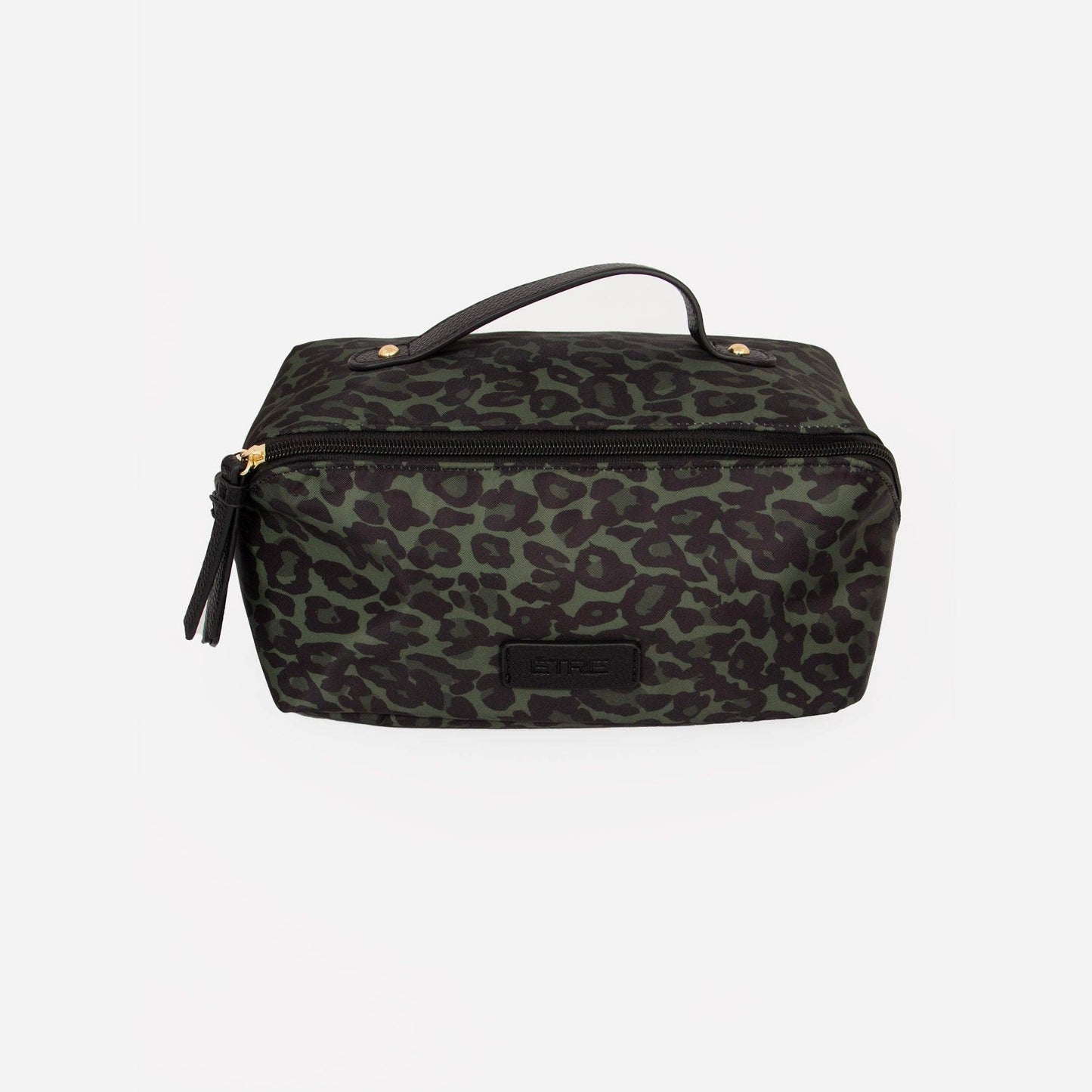 Vanity Case - Khaki Leopard Print, Nylon