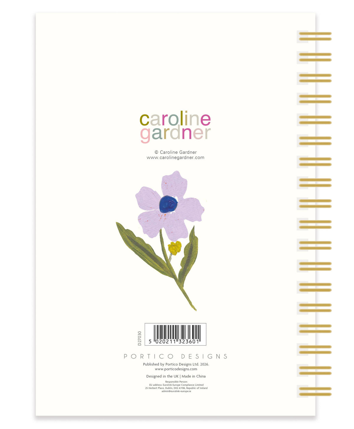 Caroline Gardner 2027 Wildlife A5 Wiro Diary