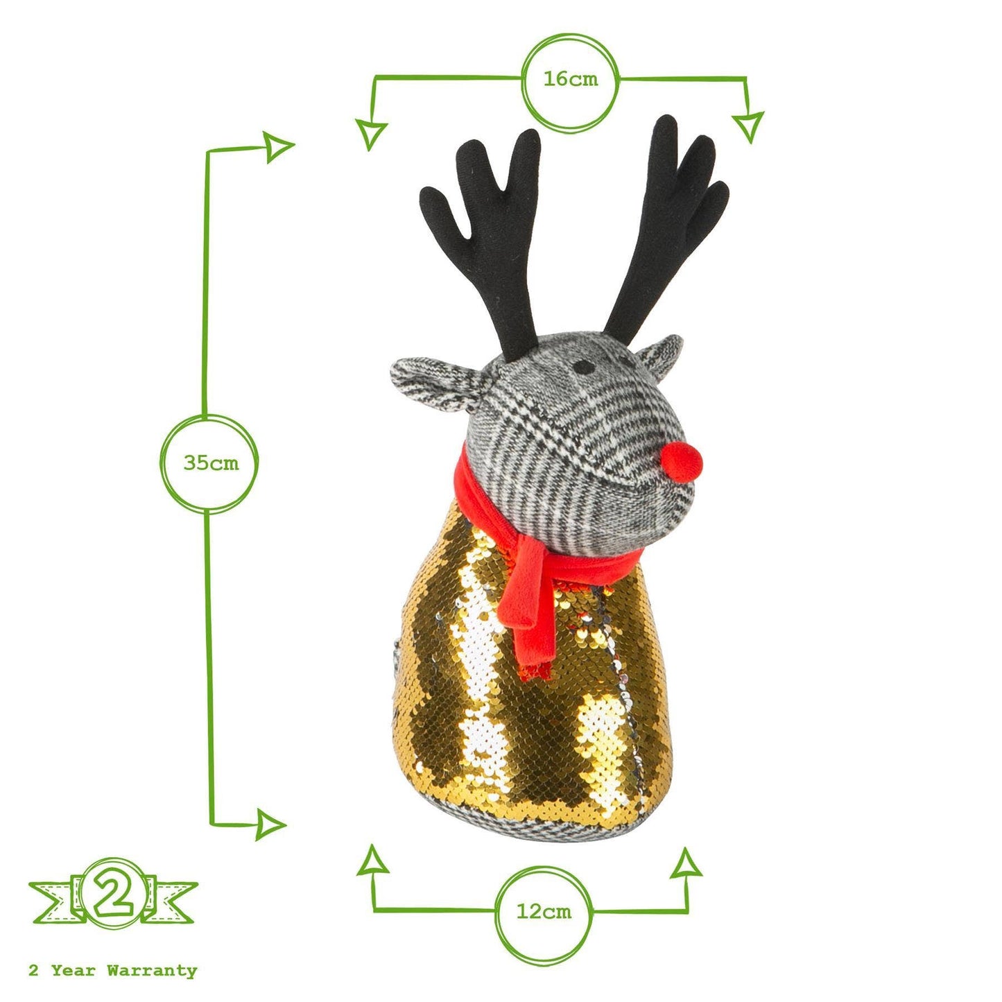 Nicola Spring Christmas Door Stop - Reindeer