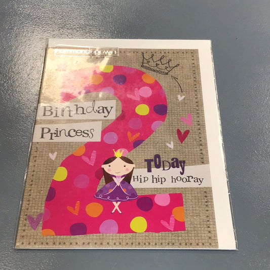 2nd girl birthday card