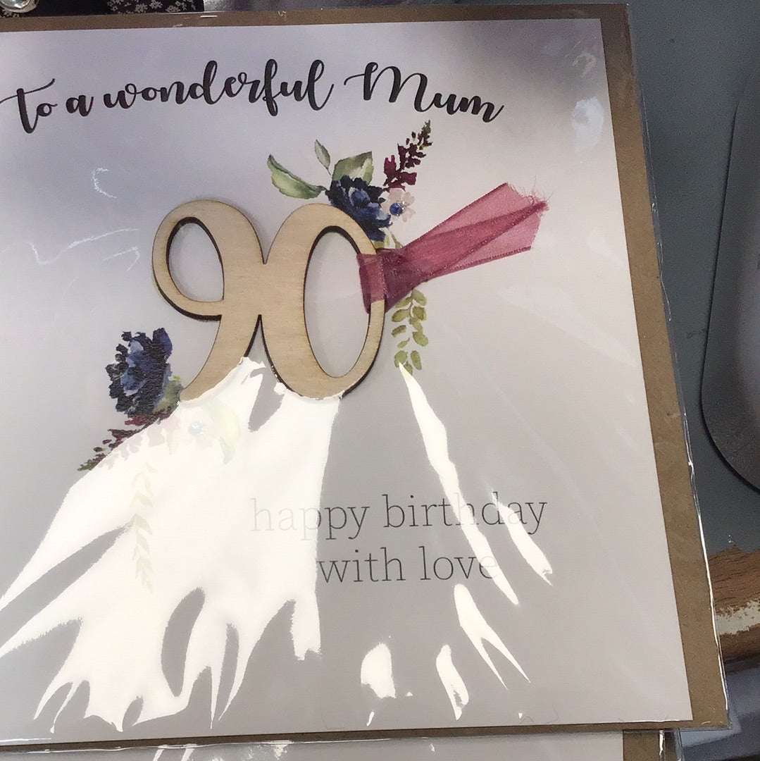 90th Birthday Mum Card - Tracey Russell - Devotion