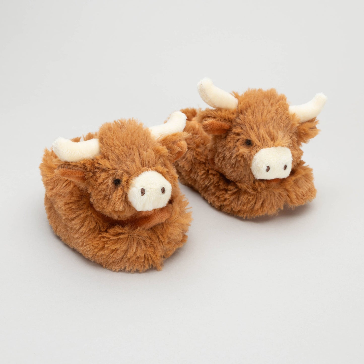 Highland Cow Plush Baby Soft Slippers (0-6 months)