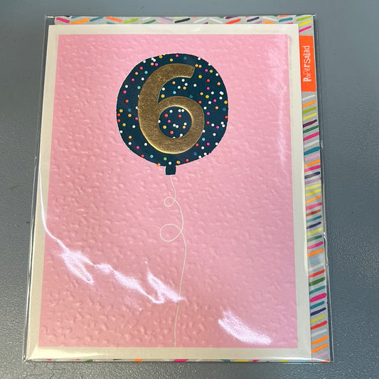 6th Birthday Card - Papersalad
