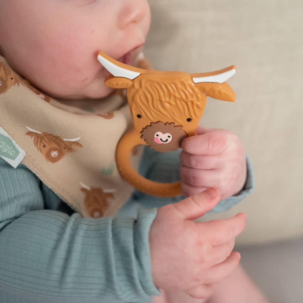 Highland Cow print bib