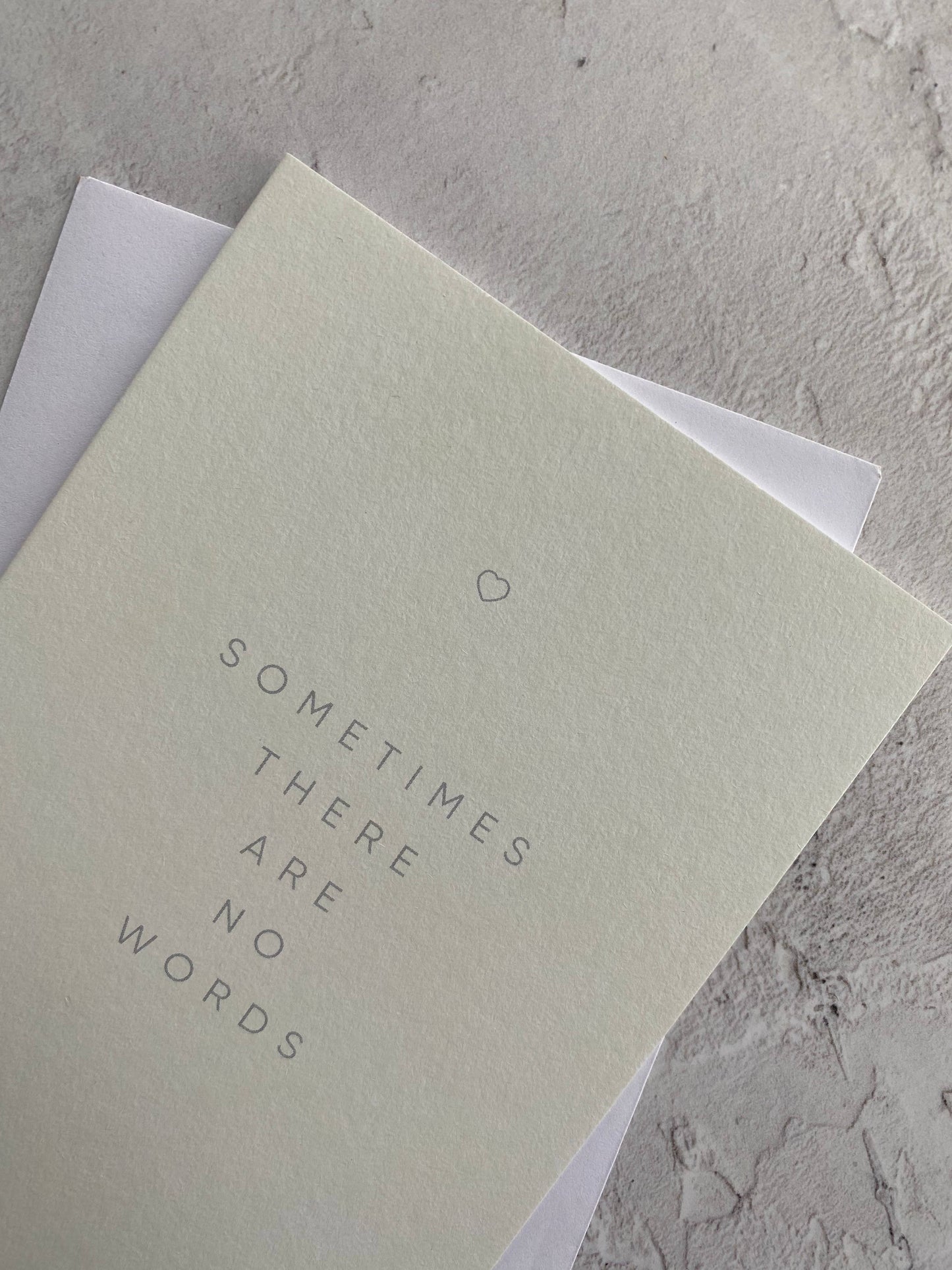 'Sometimes There Are No Words' Sympathy Card