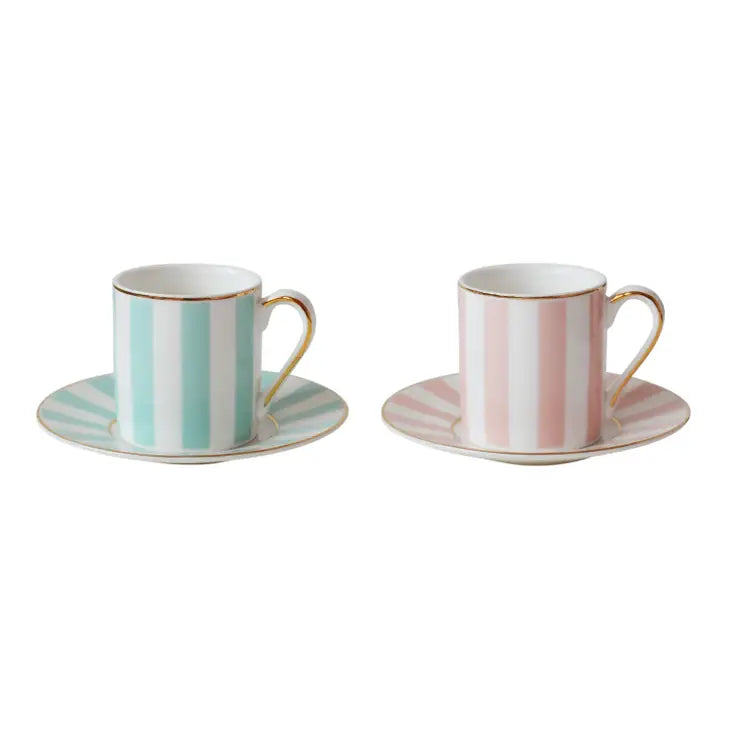 Bombay Duck Stripy Espresso Cups - Set of 2