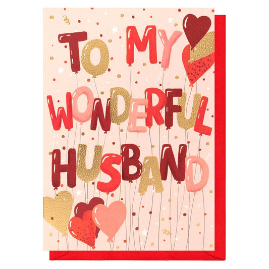 Husband Balloons | Birthday | Valentine's | Anniversary Card