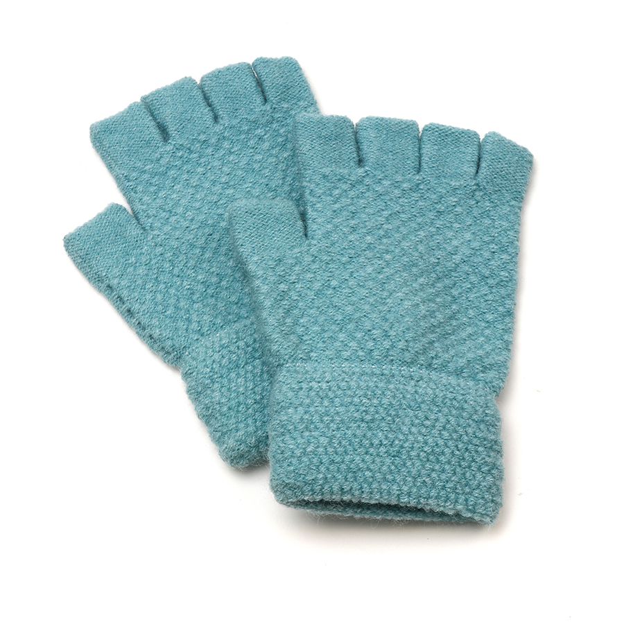 POM Aqua Green fingerless gloves