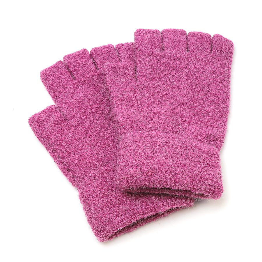 POM Mauve pink fingerless gloves