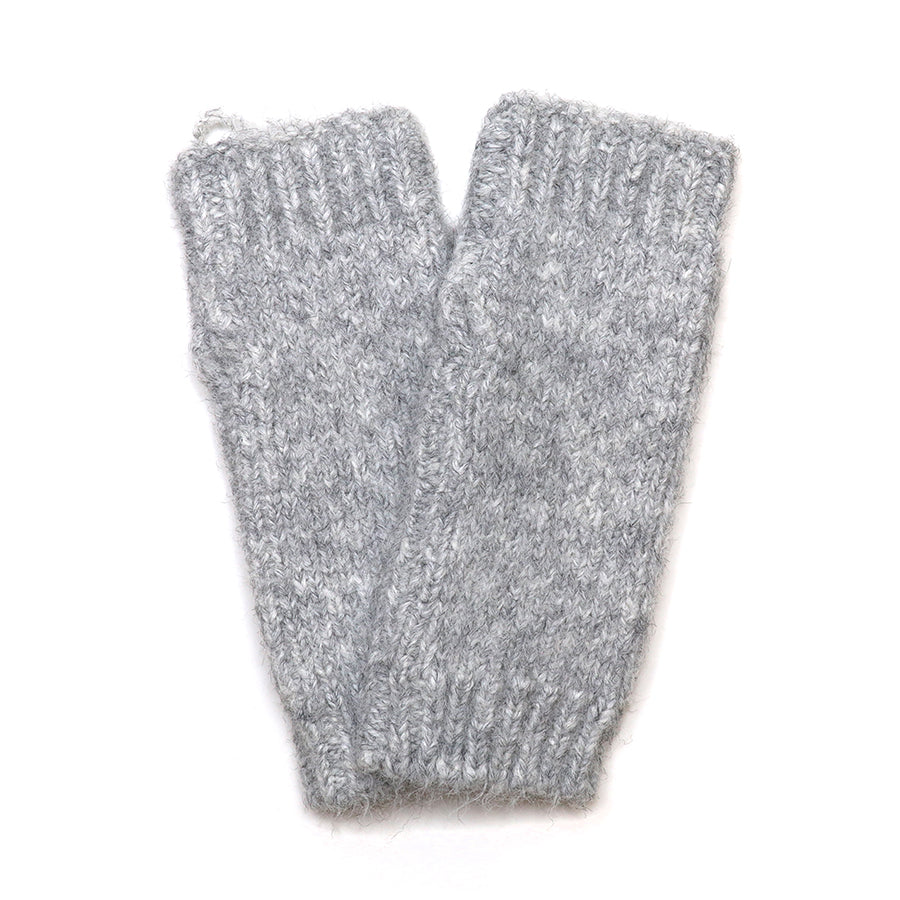 Ashleigh grey marl recycled blend wrist warmers