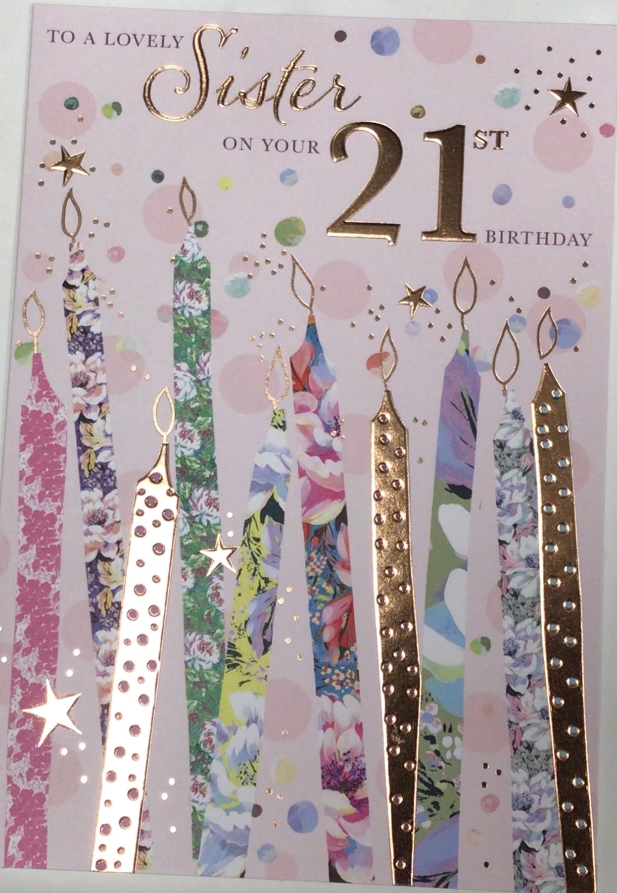 Sister 21st Birthday Card - Words 'n' Wishes