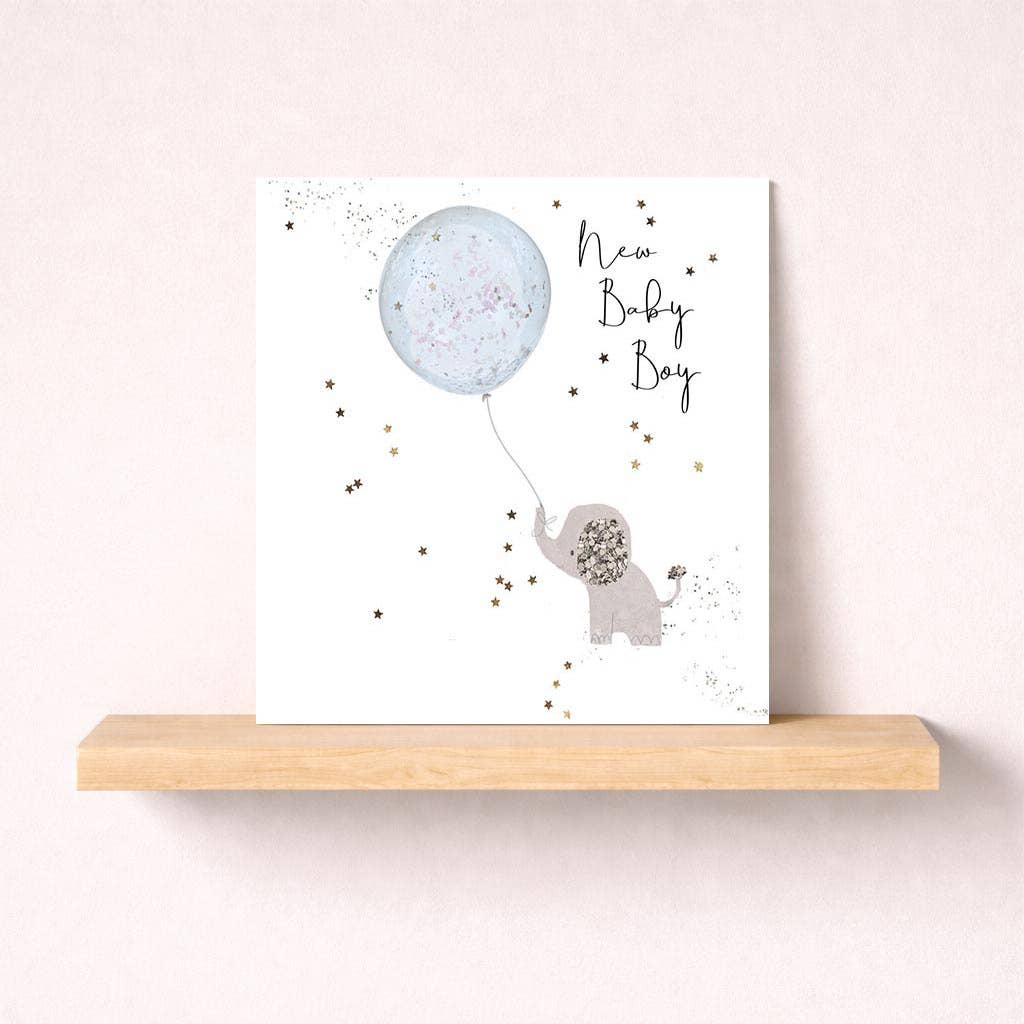 New Baby Boy Card - Elephant