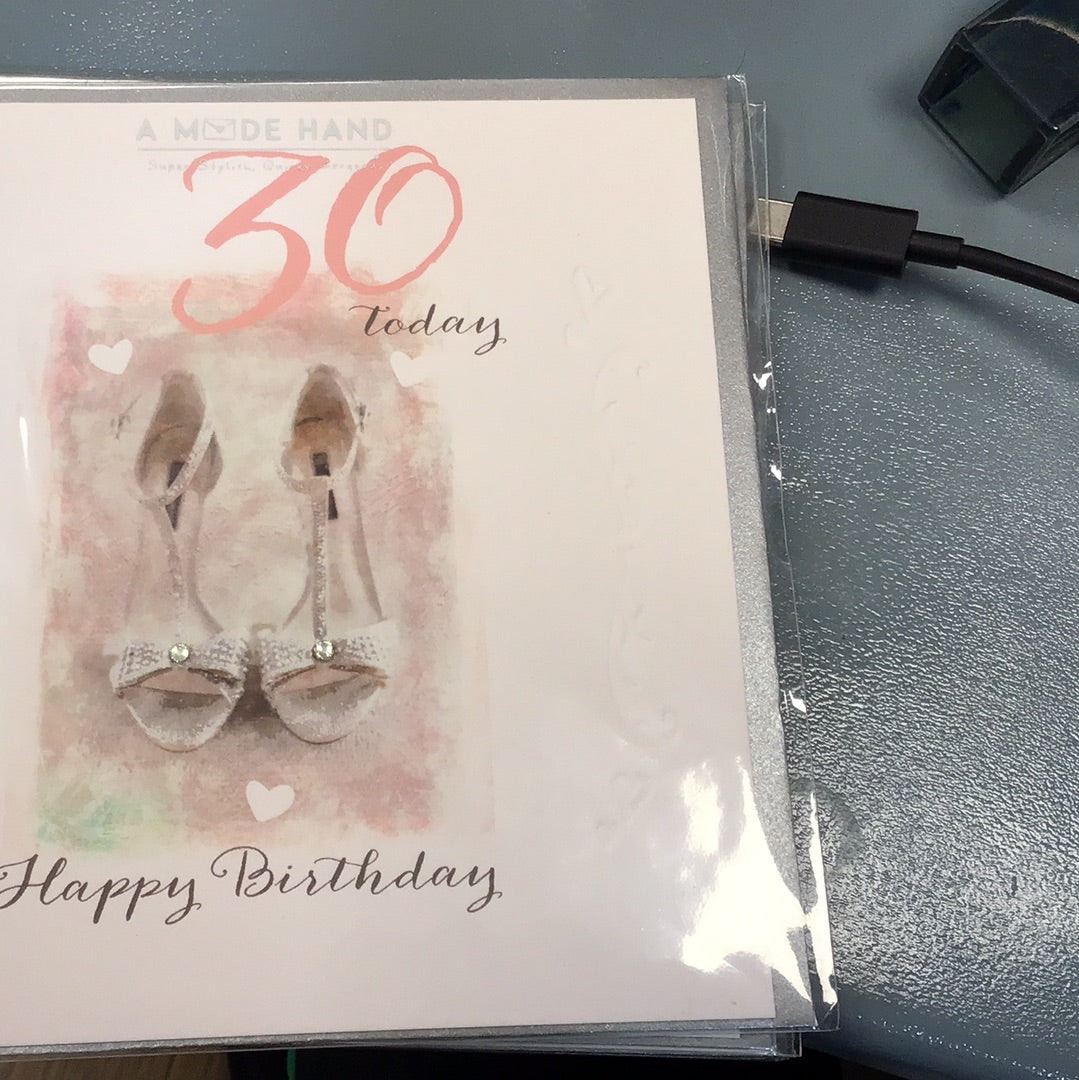 30th Birthday Card - A made hand- watermark