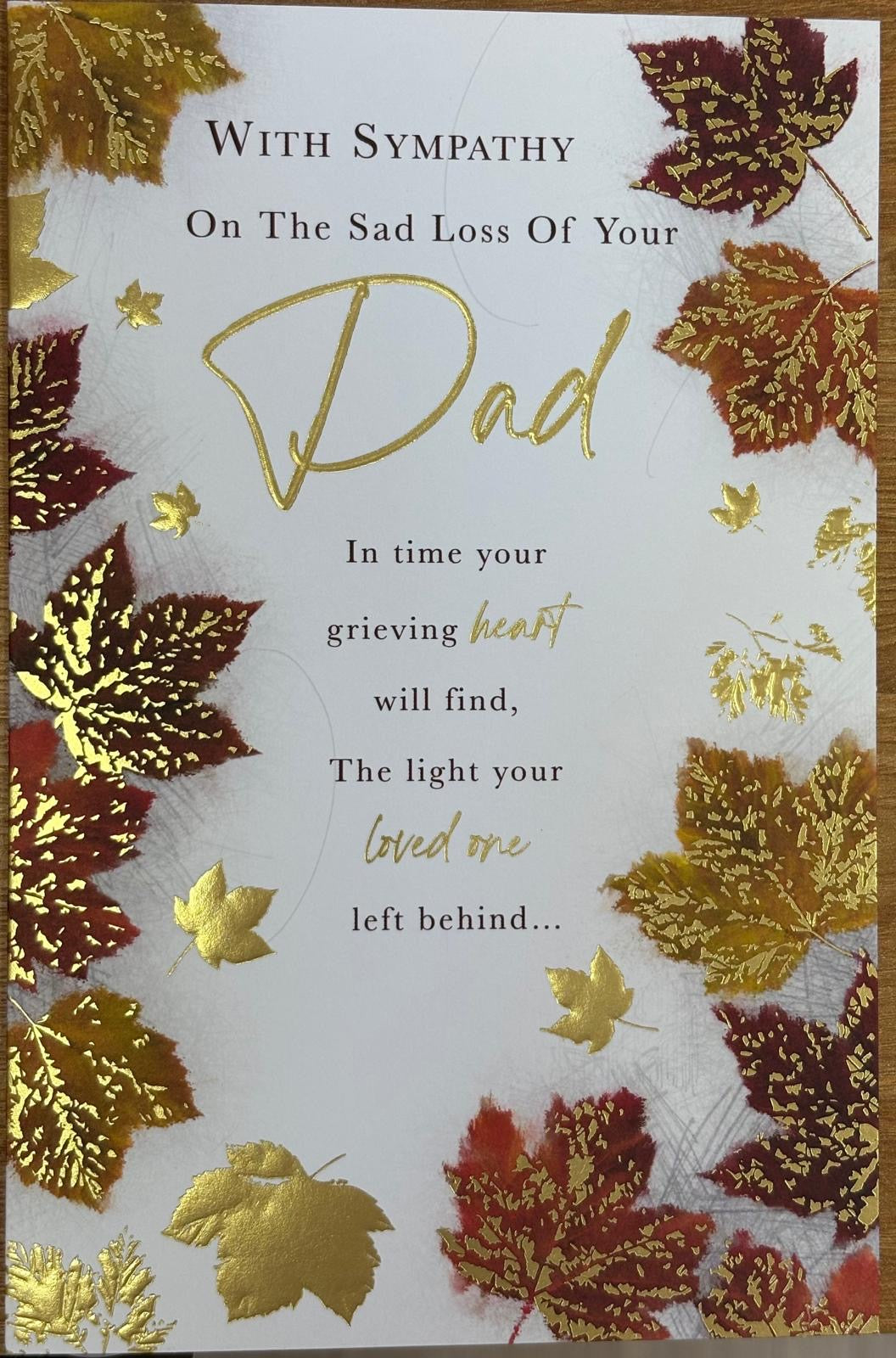 Dad Sympathy Card - Words 'n' Wishes