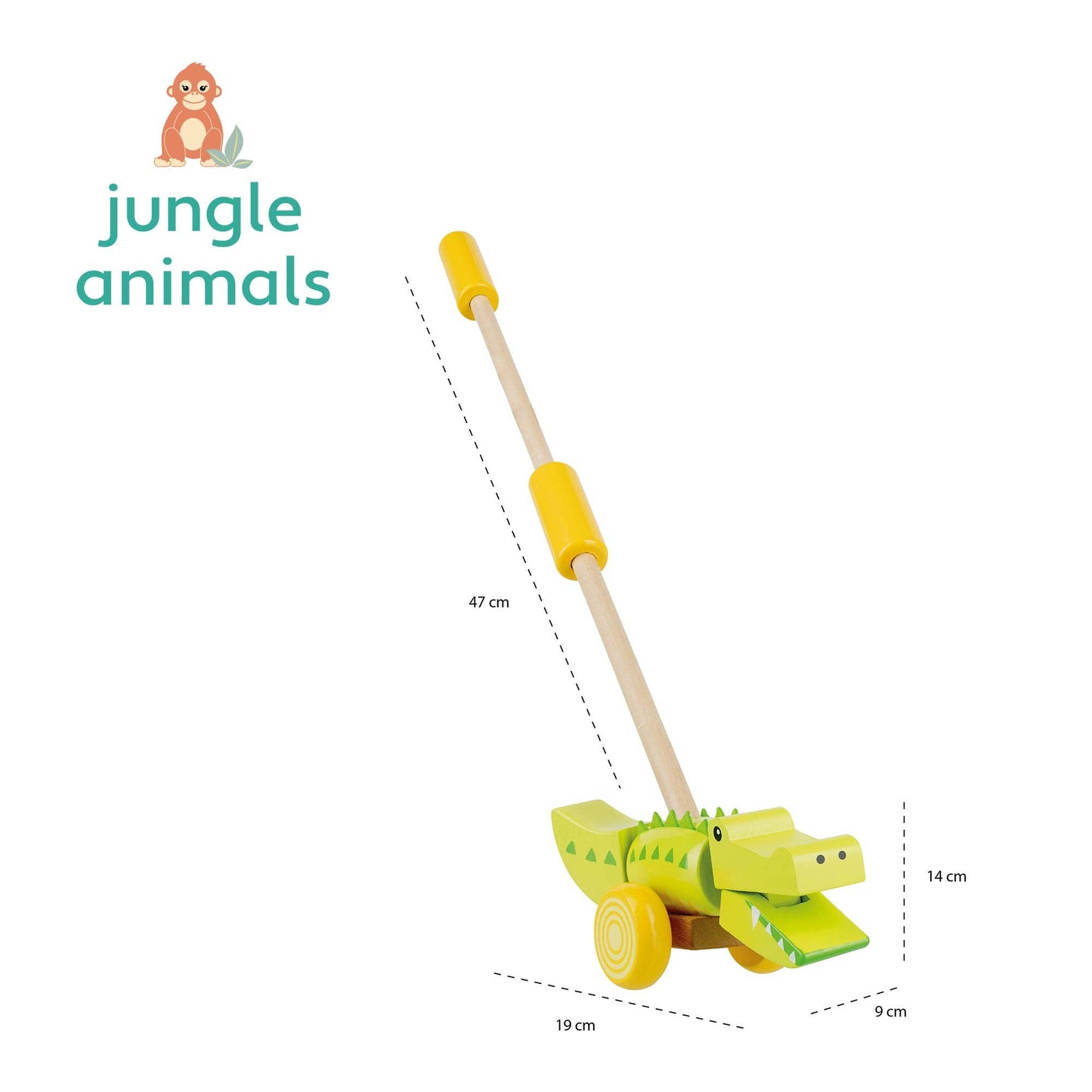Crocodile Wooden Push Along Toy