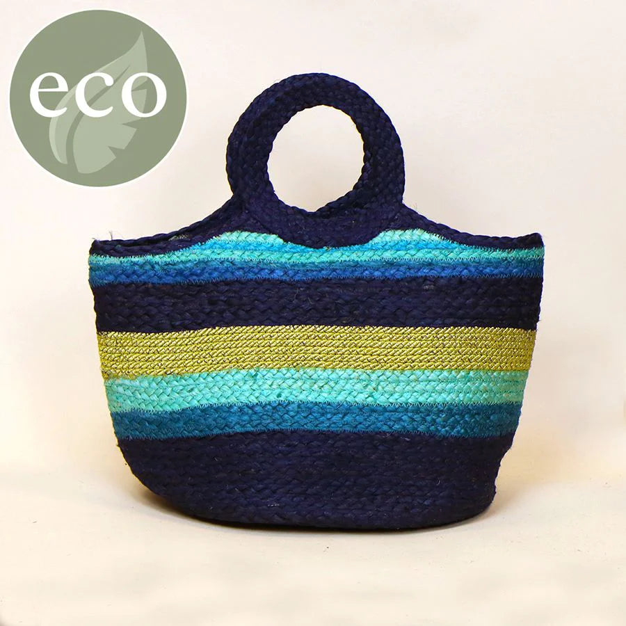 POM Striped Jute Bags