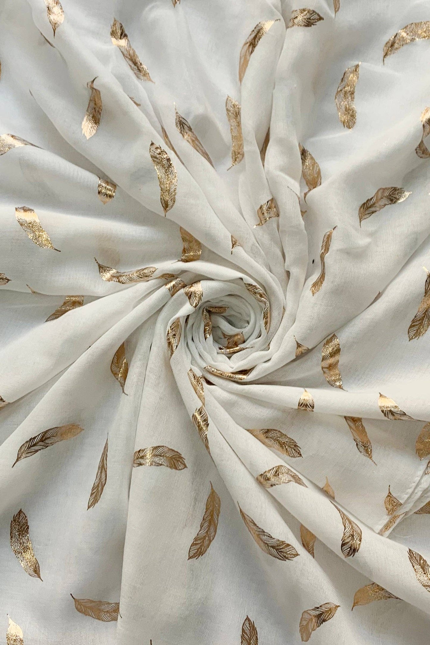 Rose Gold Feather Print Foiled Scarf - 3 colour options