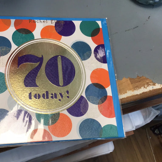 70th Birthday Card - Rachel Ellen - Ultramarine