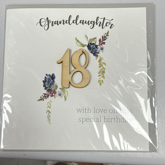 18 Granddaughter birthday card - Tracey Russell