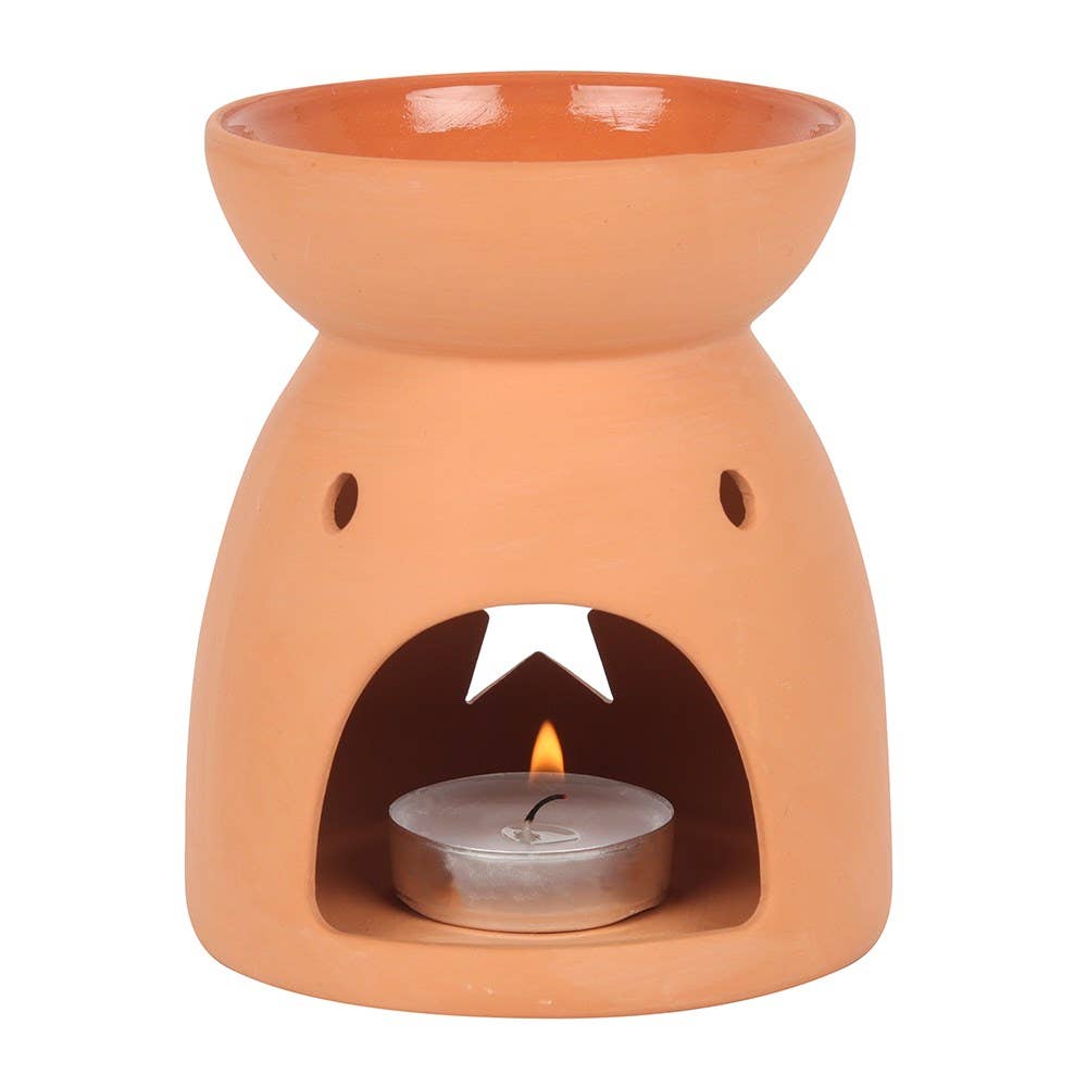 Star Cutout Terracotta Effect Oil Burner and Wax Warmer