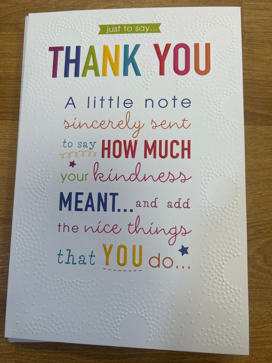 Thank You Card - Words 'n' Wishes