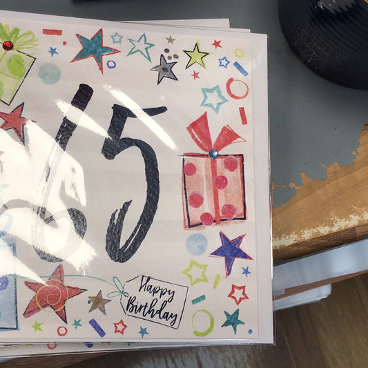 65th Birthday Card - Paintbox- Katie Phythian