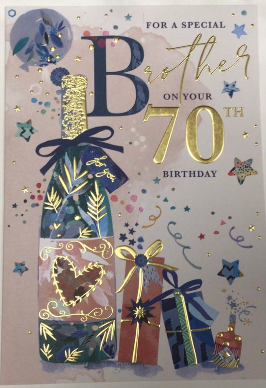 Brother 70th Birthday Card - Words 'n' Wishes