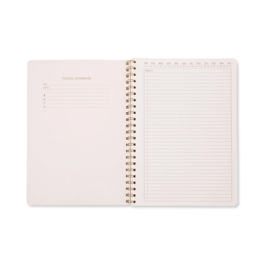 A4 Twin Wire Notebook - Orange Check