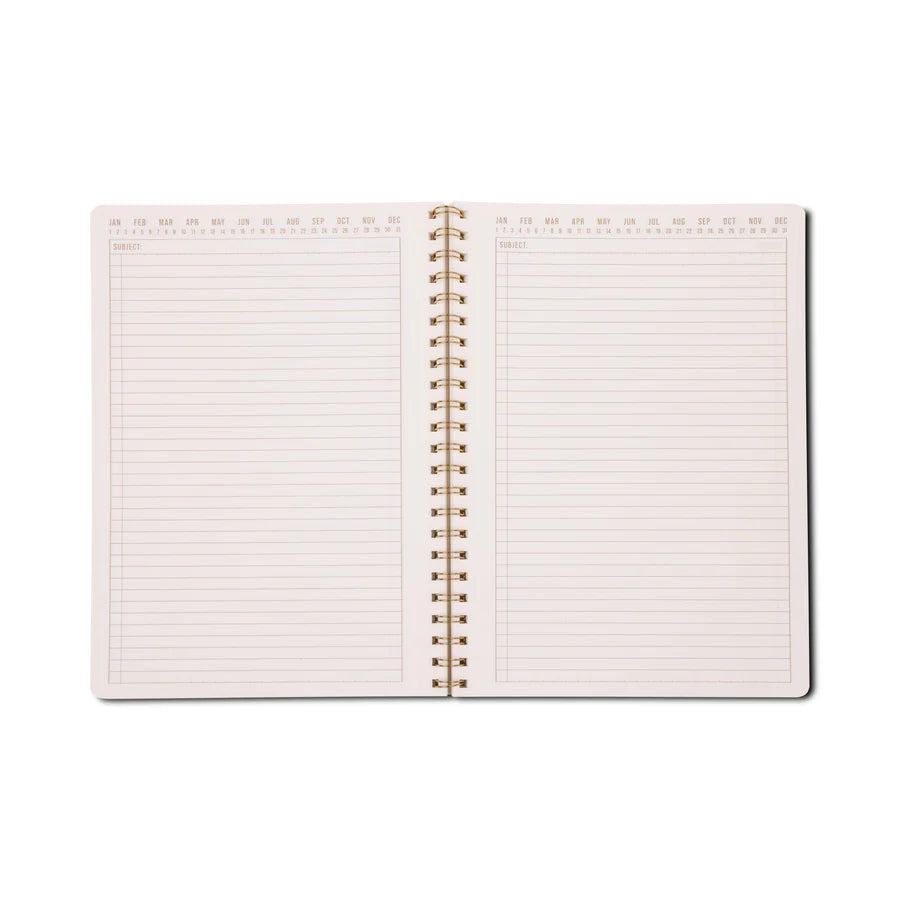 A4 Twin Wire Notebook - Orange Check