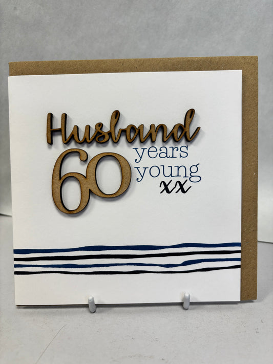 Husband 60 Birthday Card - Tracey Russell