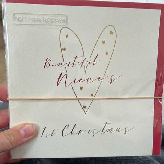 1st Christmas Niece Card - HG