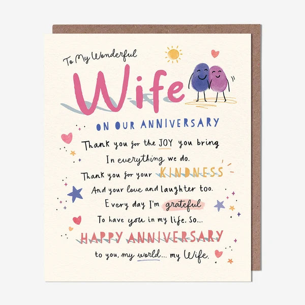 Wife Anniversary Card