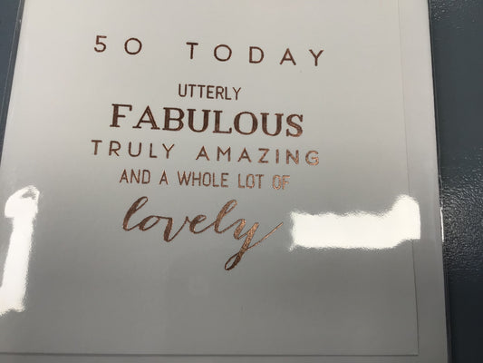 50th birthday card - Megan Clare