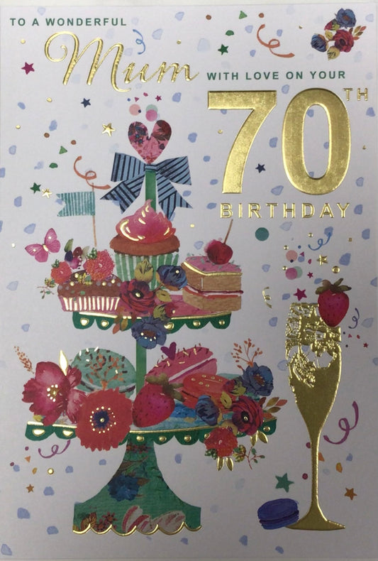 Mum 70th Birthday Card - Words 'n' Wishes
