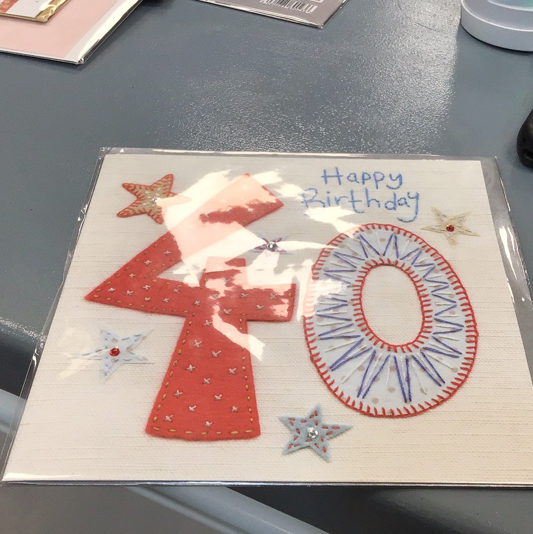40 birthday card BES