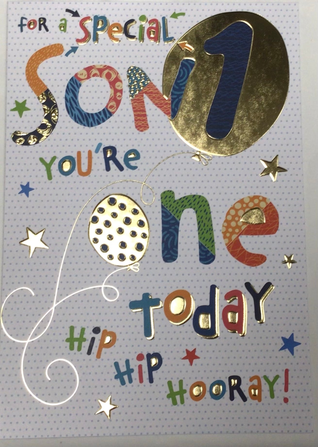 Son 1st Birthday Card - Words 'n' Wishes