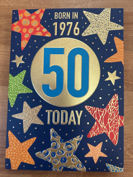 50th Birthday Card - Words 'n' Wishes