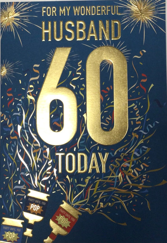 Husband 60th Birthday Card - Words 'n' Wishes