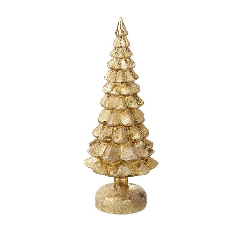 Glass Light Up Vintage Gold Tree