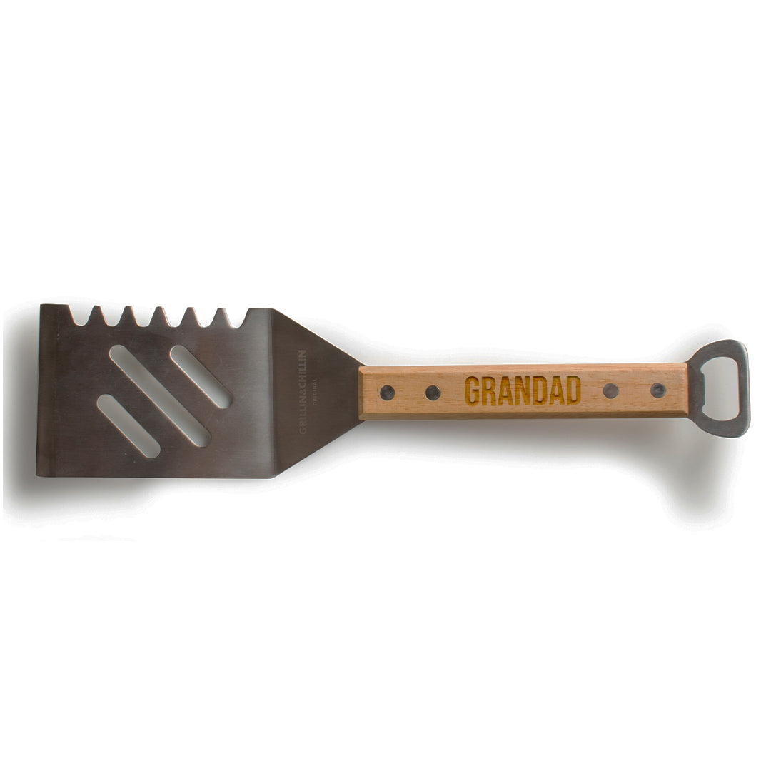 Personalised Father's Day BBQ Multi-Tool: Spatula & Bottle Opener. Available at Sweet P, Burnside, Glasgow