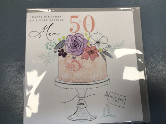 Mum 50th Birthday Card - Katie Phythian